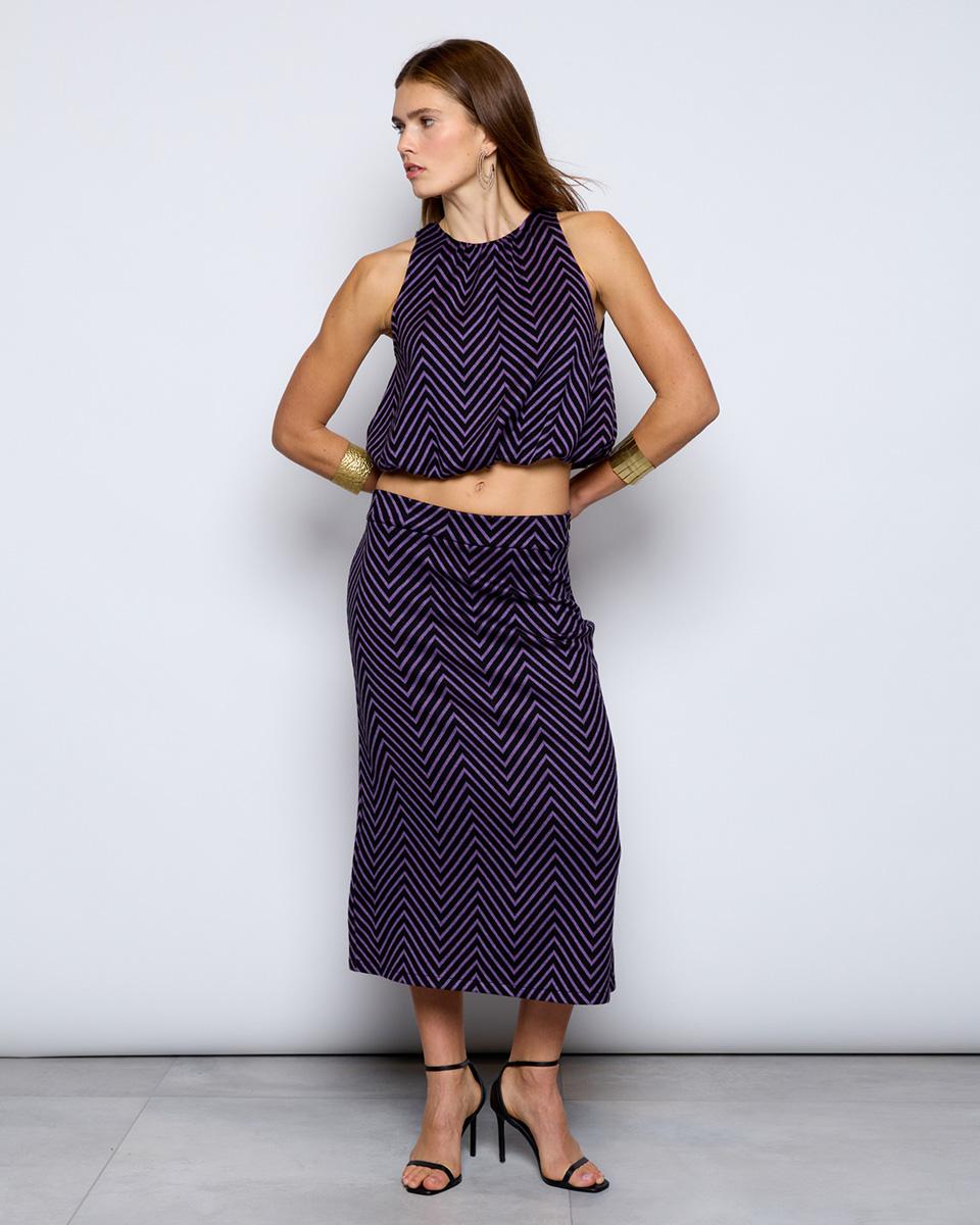 Top Zigzag Globo Morado