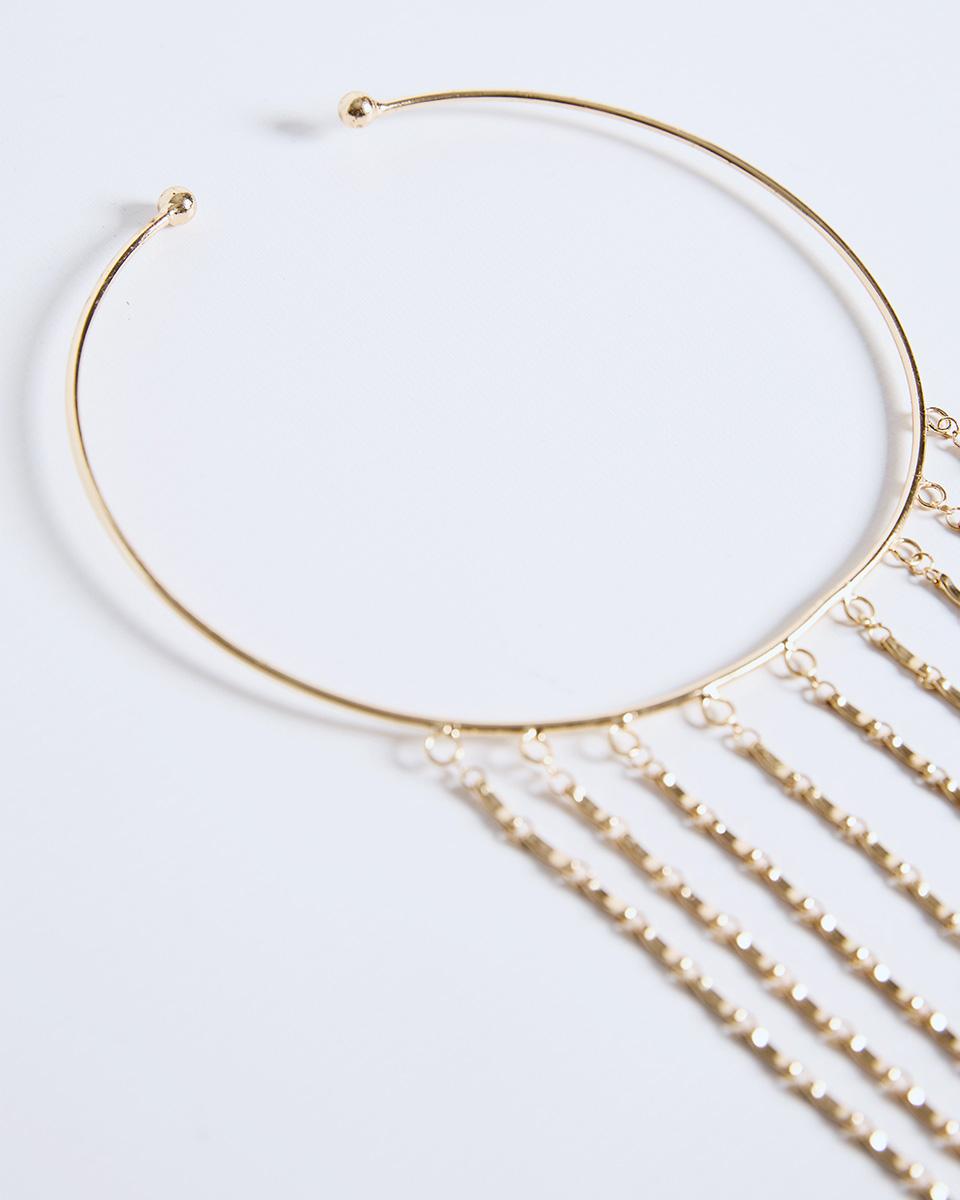 Gold Strip Hoop Necklace