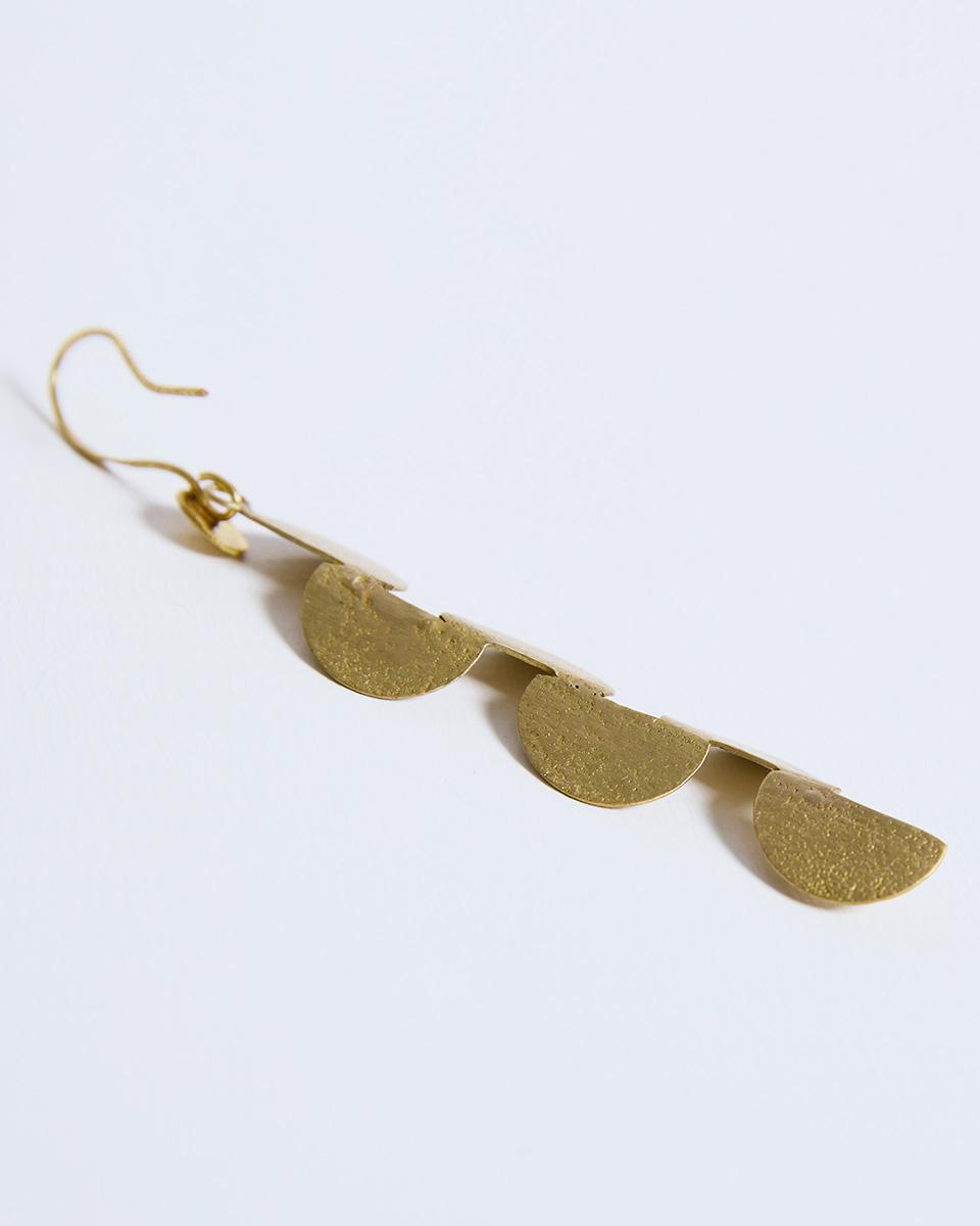 Gold Semicircles Earring