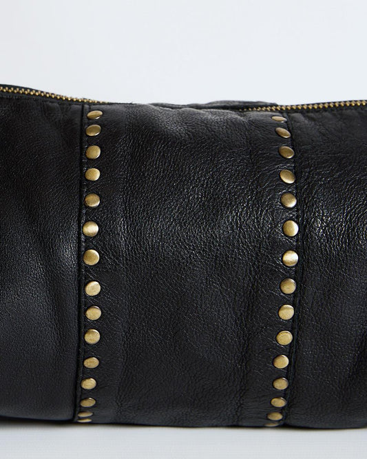 Bolso De Piel Tachas Mini Negro