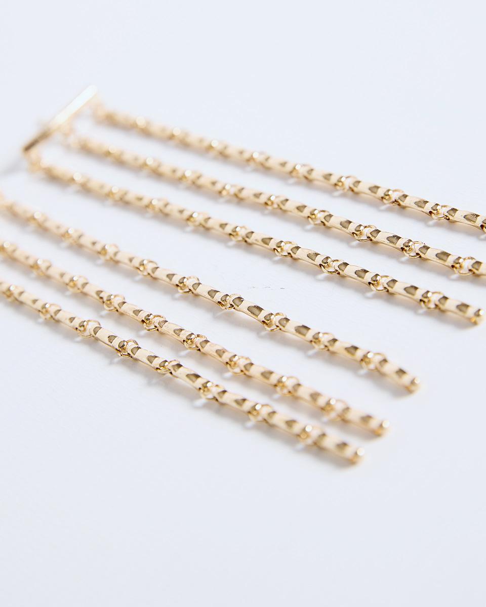 Long Gold Strip Earrings