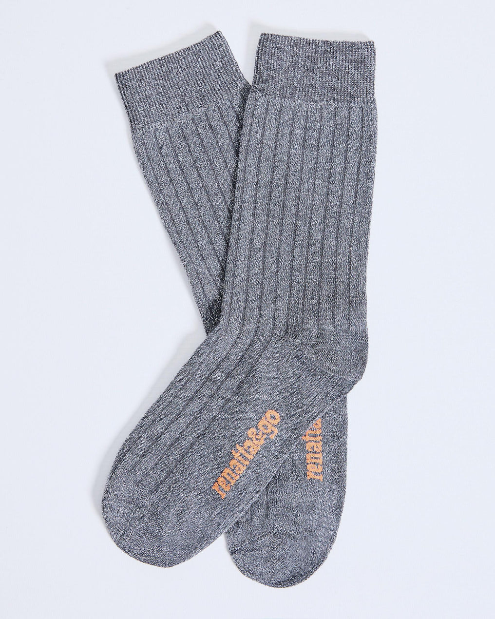 Anthracite Lurex Mid-Calf Socks