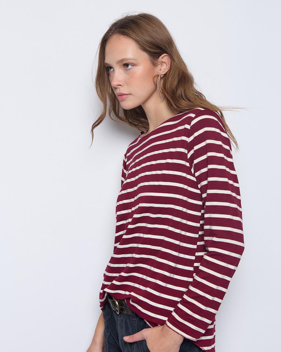 Garnet Striped Sweatshirt