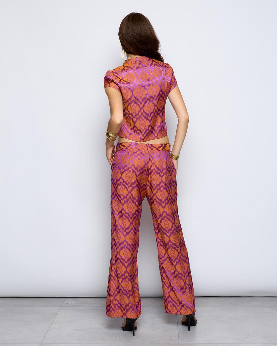 Pantalón Jacquard Naranja