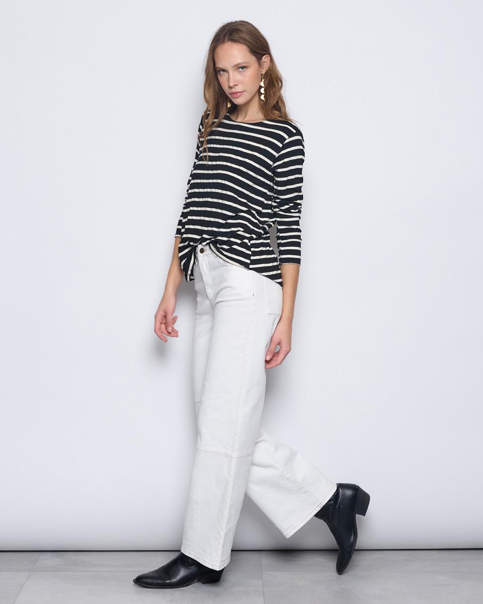 Black Striped Sweatshirt