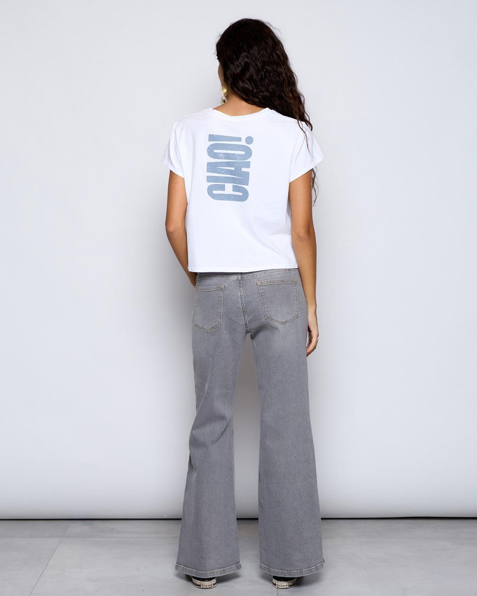 White Word Short Sleeve T-Shirt