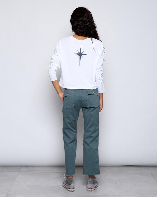 Camiseta Manga Larga Estrella Blanco