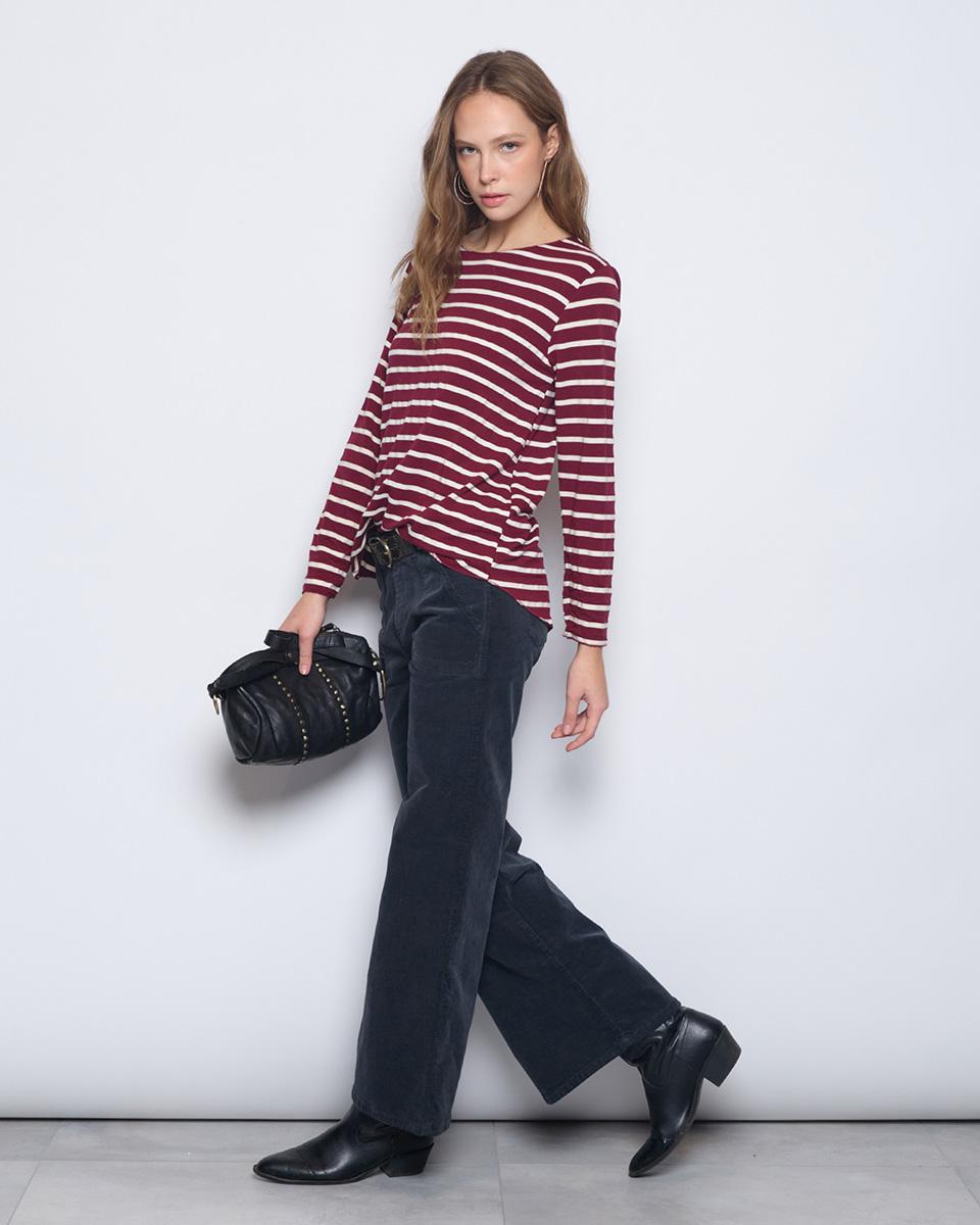 Garnet Striped Sweatshirt