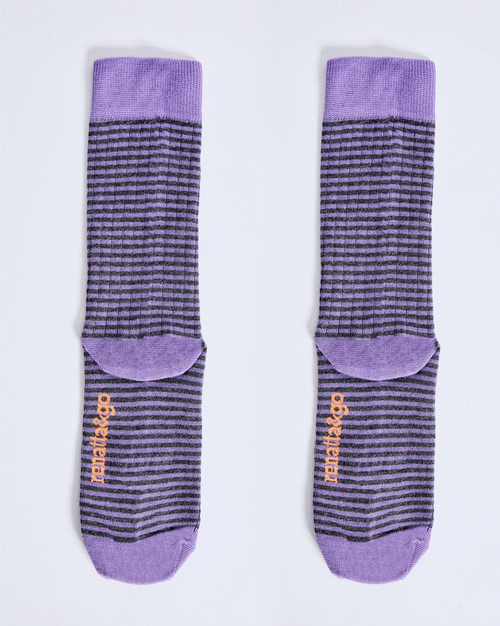 Purple Striped Mid-Calf Socks