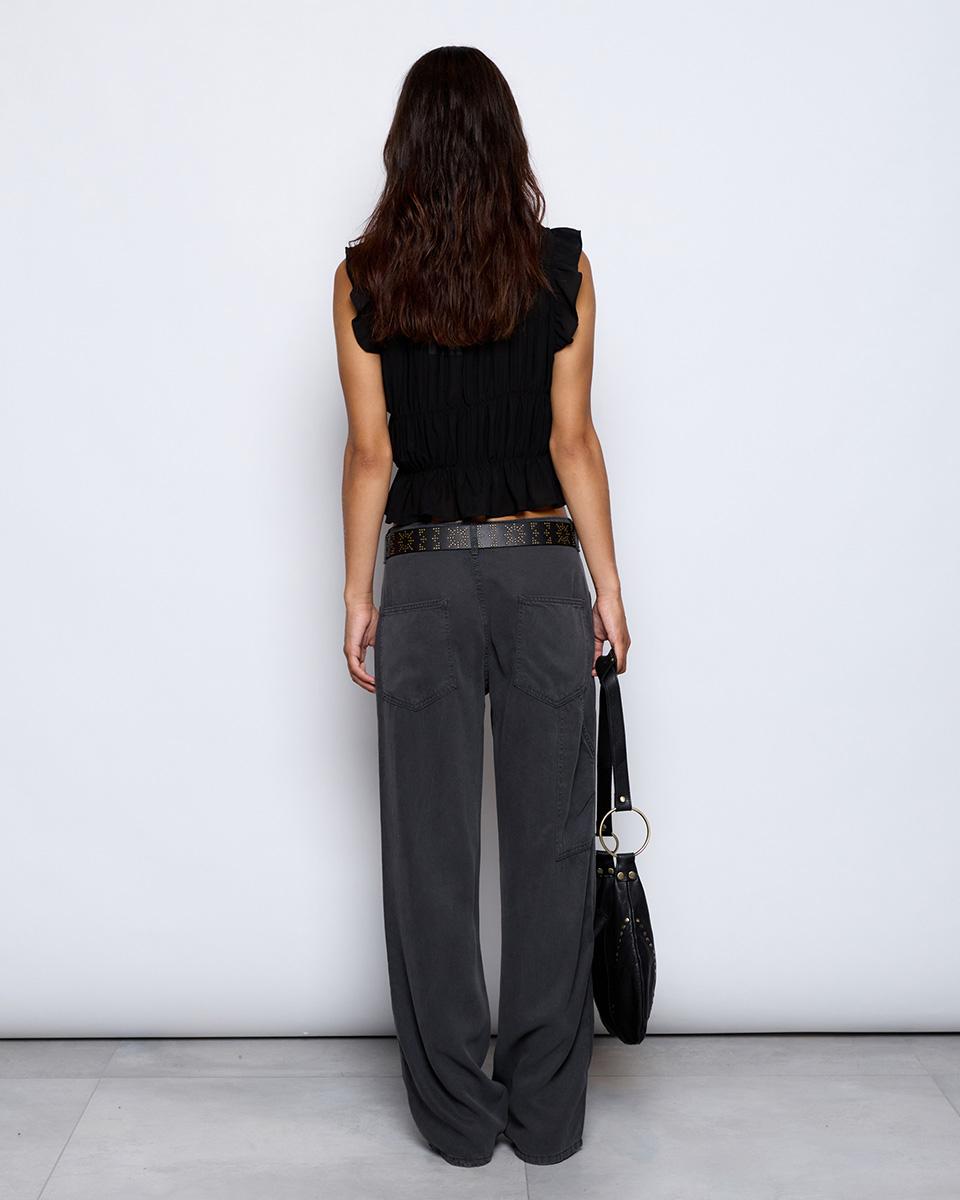 Tencel Pants with Gray Pockets