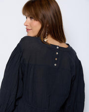 Blusa Botones Traseros Antracita - 4