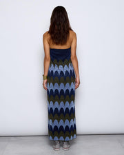 Vestido Ondas Punto Azul - 4