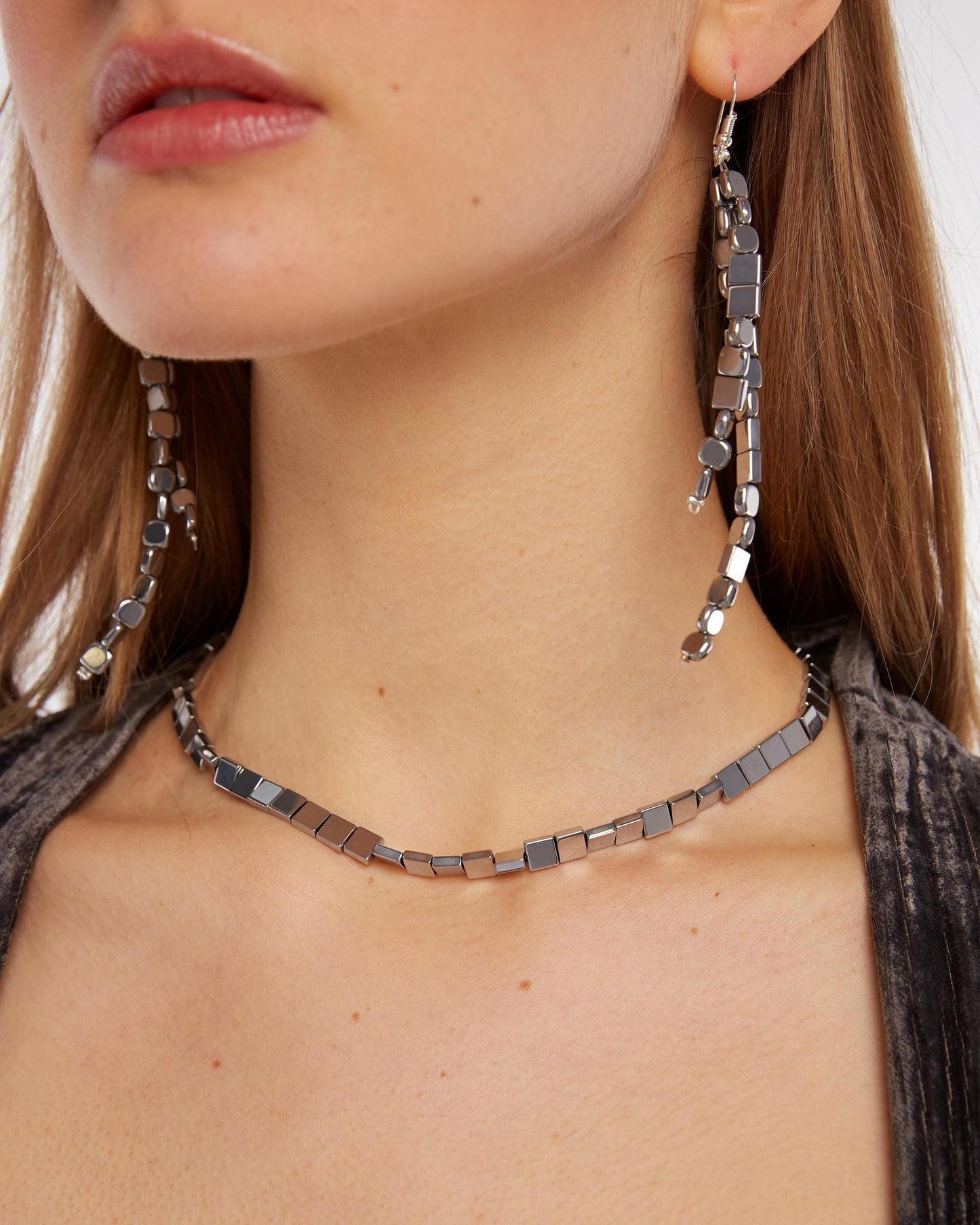 Silver Square Chocker