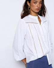 Blusa Antigua Puntillas Crudo - 4