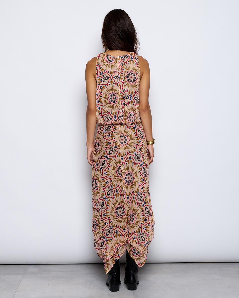 Multicolor Printed Peaked Skirt