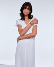 Vestido Camiseta Largo Blanco - 5