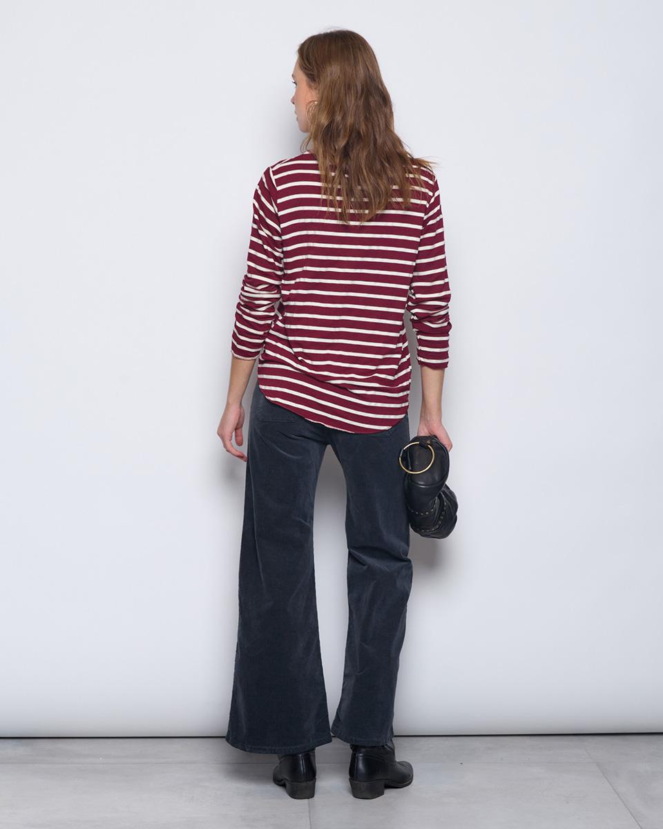 Garnet Striped Sweatshirt