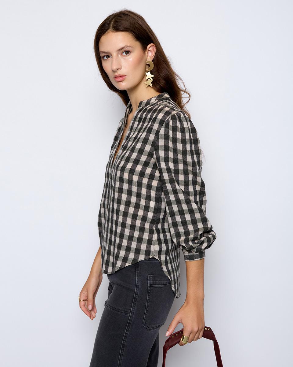 Green Checkered Blouse