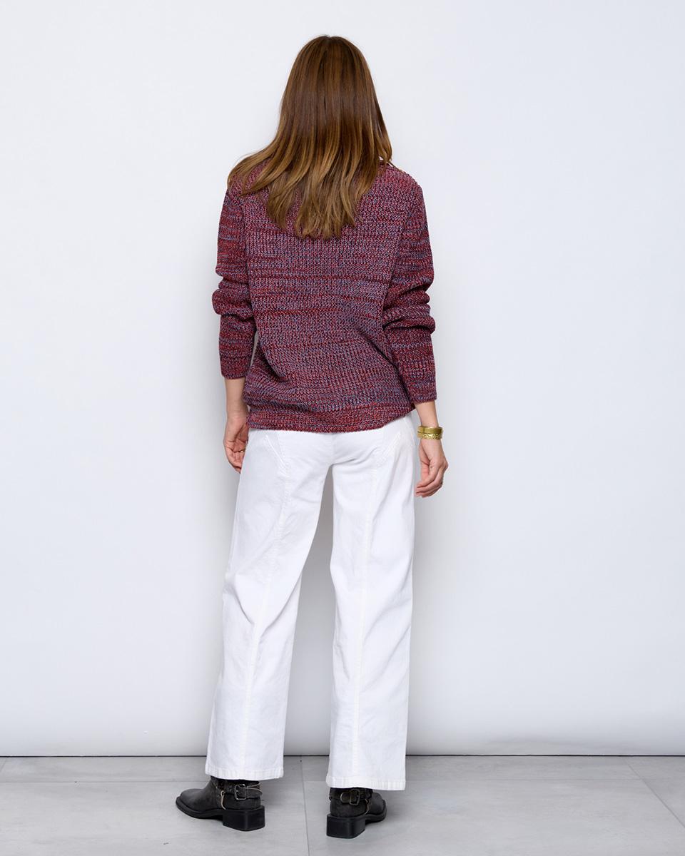 Maroon Lapel Neck Sweater