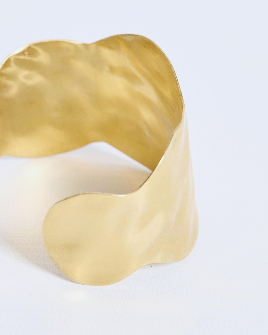 Wide Wave Gold Bracelet