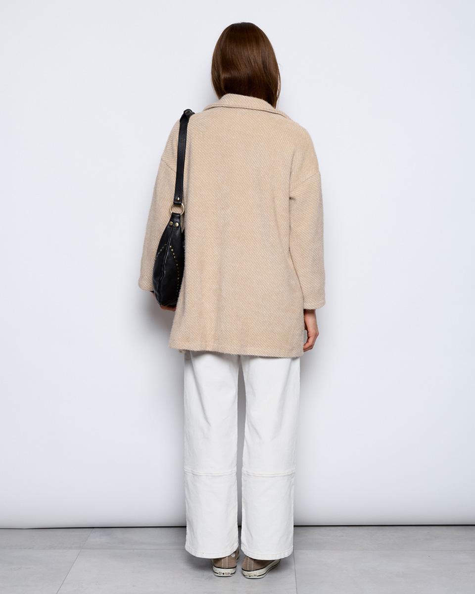 Beige Lapel Coat