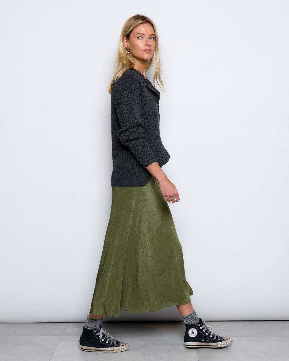 Long Khaki Skirt